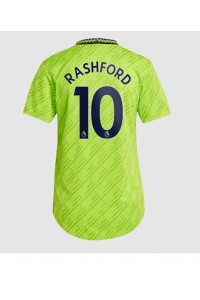 Fotbalové Dres Manchester United Marcus Rashford #10 Dámské Třetí Oblečení 2022-23 Krátký Rukáv